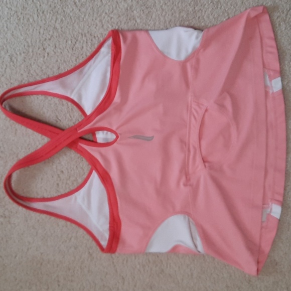 Nike Dri-fit Crossback Large Pink Athletic Tank Top - Picture 2 of 5